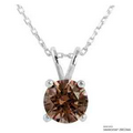 2 Carat Fancy Brown Pure Brilliance Pendant Made with Swarovski Zirconia